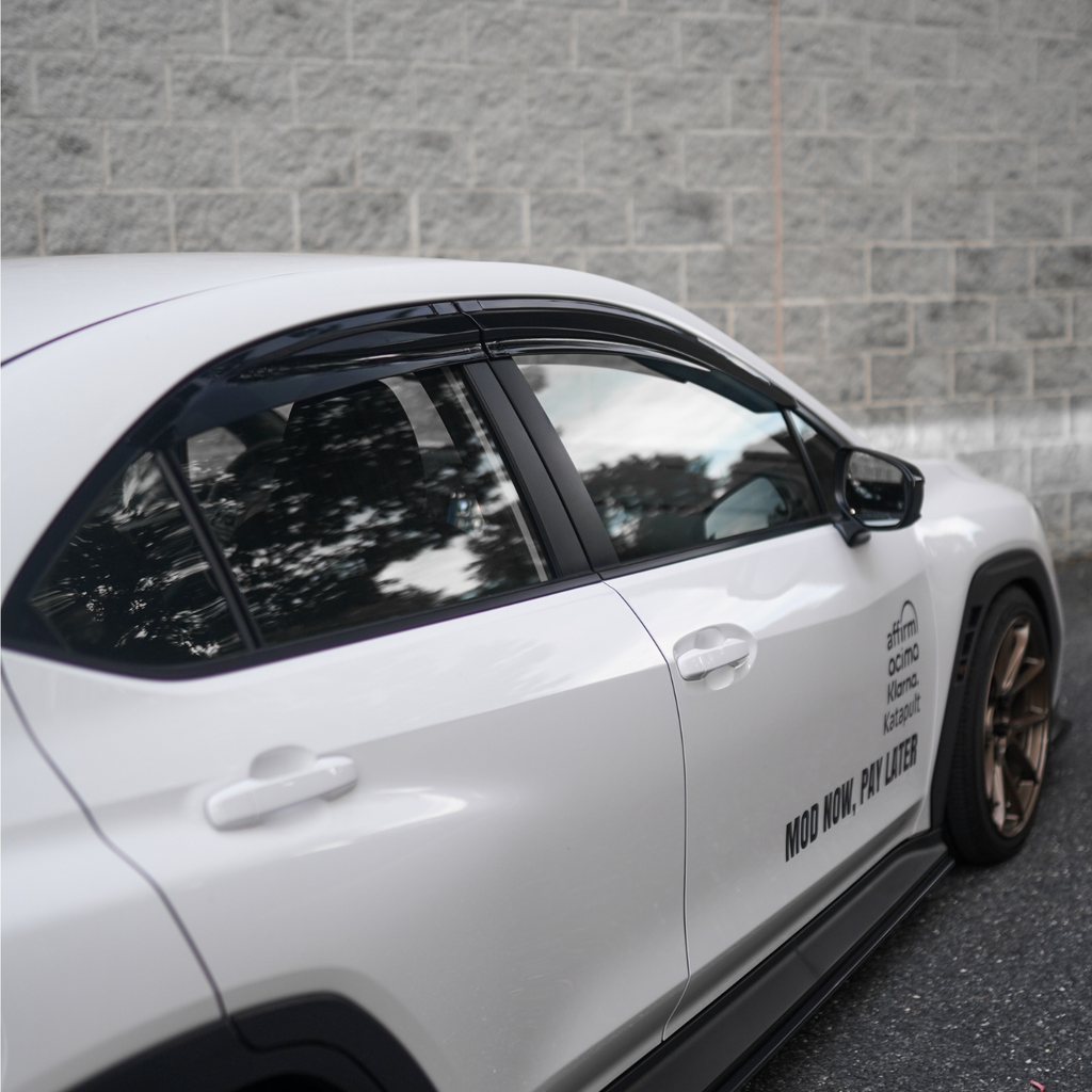 JDMuscle [22-25 WRX] V1 Rain Guards / Window Visors-Acrylic/Carbon Fiber