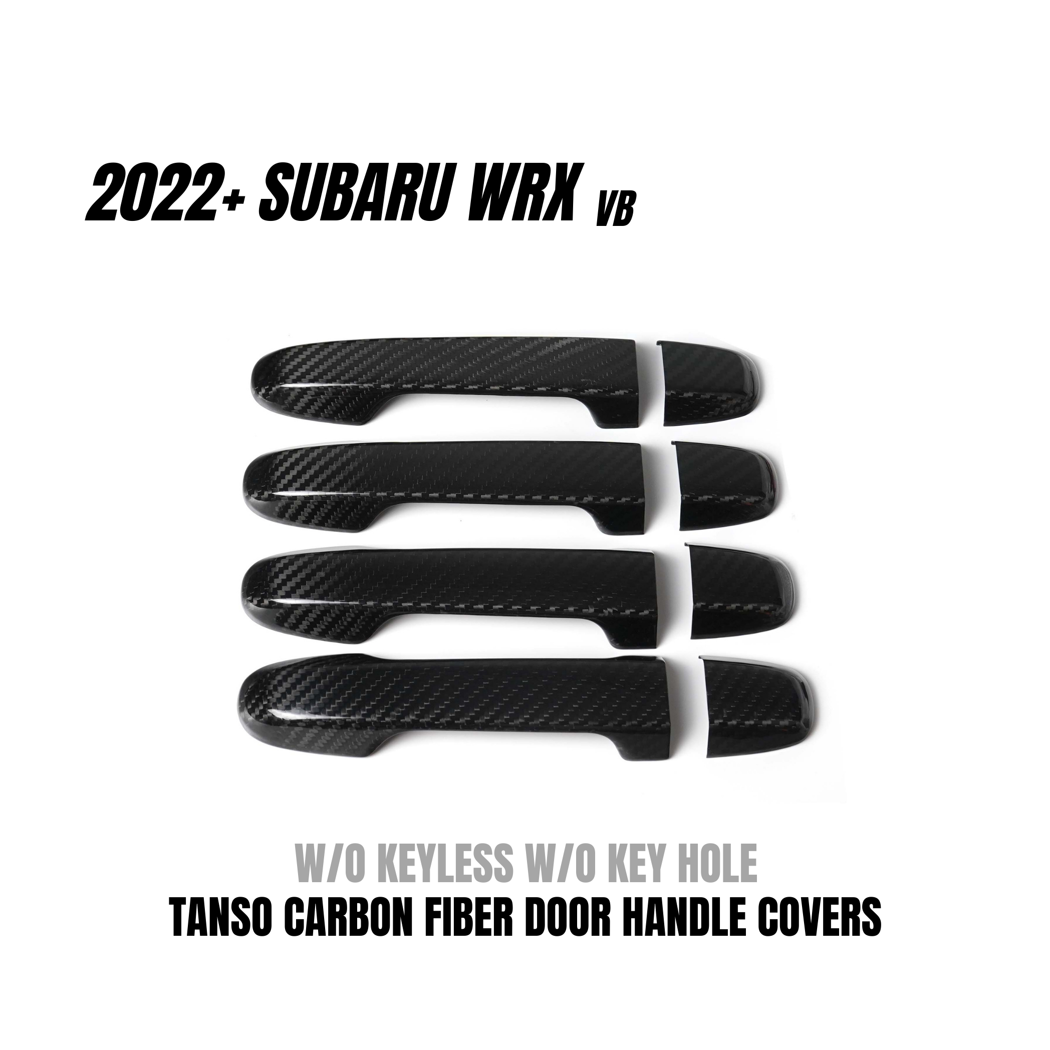 JDMuscle [22-25 WRX] Tanso Dry Carbon Fiber Door Handle Covers w/ Gloss Finish