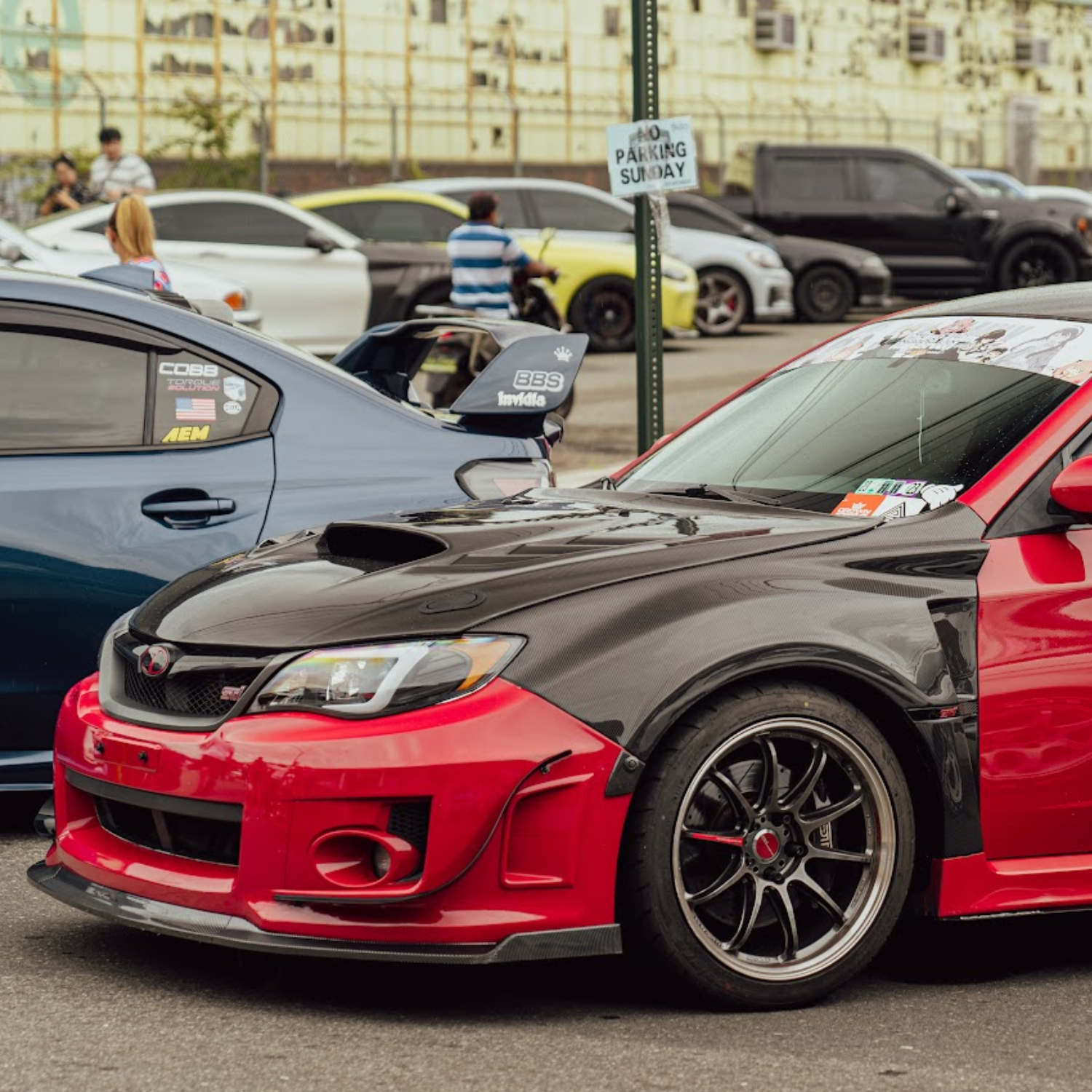JDMuscle [08-14 WRX/STI] Carbon Fiber Hood V4 w/ Heat Extract