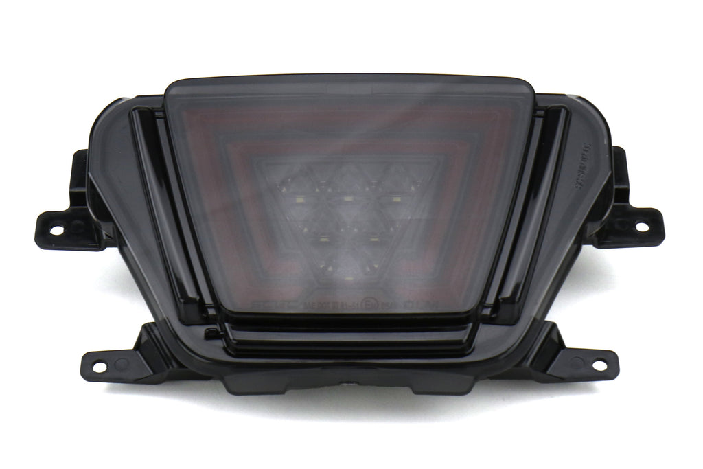 OLM V1 F1 Style Rear Brake / Fog / Reverse Light - Smoke Lens / Gloss Black Base / Red Bar) - 2020-2024 Toyota GR Supra