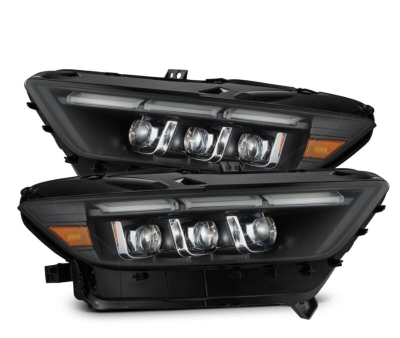 AlphaRex 15-17 Ford Mustang NOVA LED Proj Headlights Black w/Activ Light/Seq Signal/Switch DRL 880262