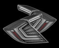 AlphaRex 16-21 Honda Civic Hatchback / Type-R FK8 Nova-Series LED Tail Lights (Pair) - Black 676020