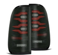 AlphaRex 97-03 Ford F150 / 99-16 Ford F250/F350/F450/F550 LUXX-Series LED Tail Lights - Black/Red 658003