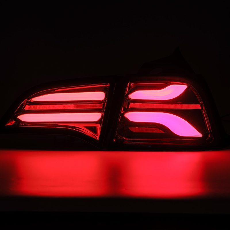 AlphaRex 17-22 Tesla Model 3 PRO-Series LED Tail Lights Jet Black w/Seq Sig 601010