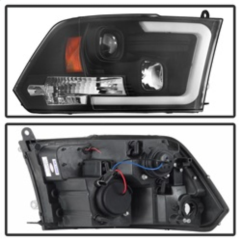 Spyder 09-16 Dodge Ram 1500 Version 2 Headlights Light Bar DRL Black PRO-YD-DR09V2-LBDRL-BK 5084811