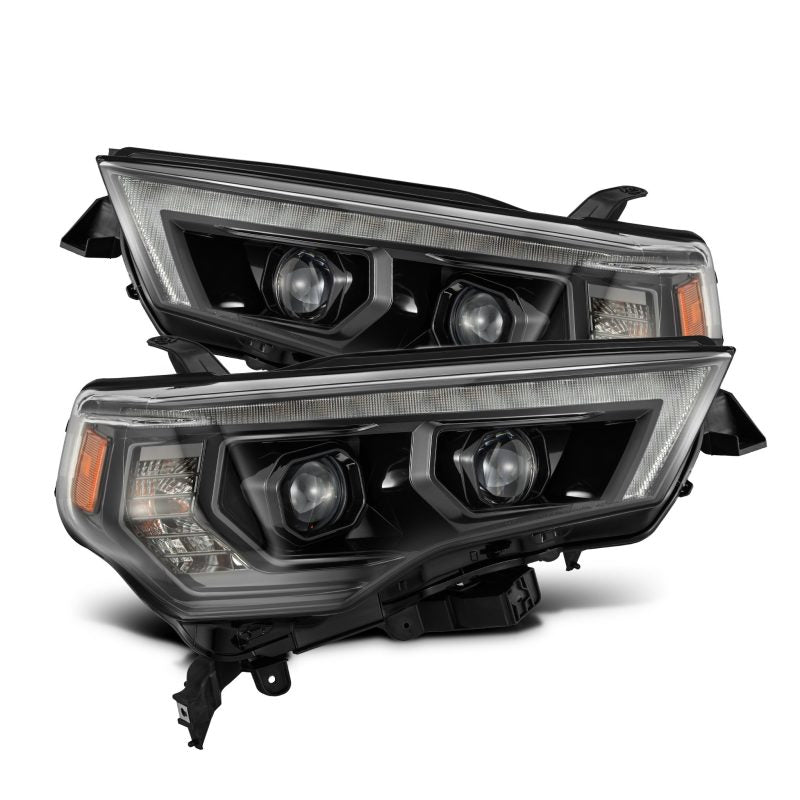 AlphaRex 14-20 Toyota 4Runner LUXX LED Proj Headlights Black w/Activ Light/Seq Signal/DRL 880849