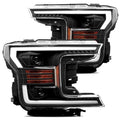 AlphaRex 18-20 Ford F-150 LUXX Style Projector Headlights Alpha Black w/Activation Light/DRL 880176