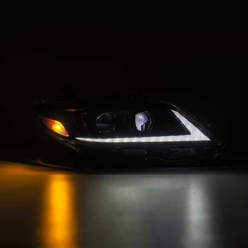 AlphaRex 11-21 Toyota Sienna LUXX LED Proj Headlights Plank Style Alpha Black w/Seq Signal/DRL 880765