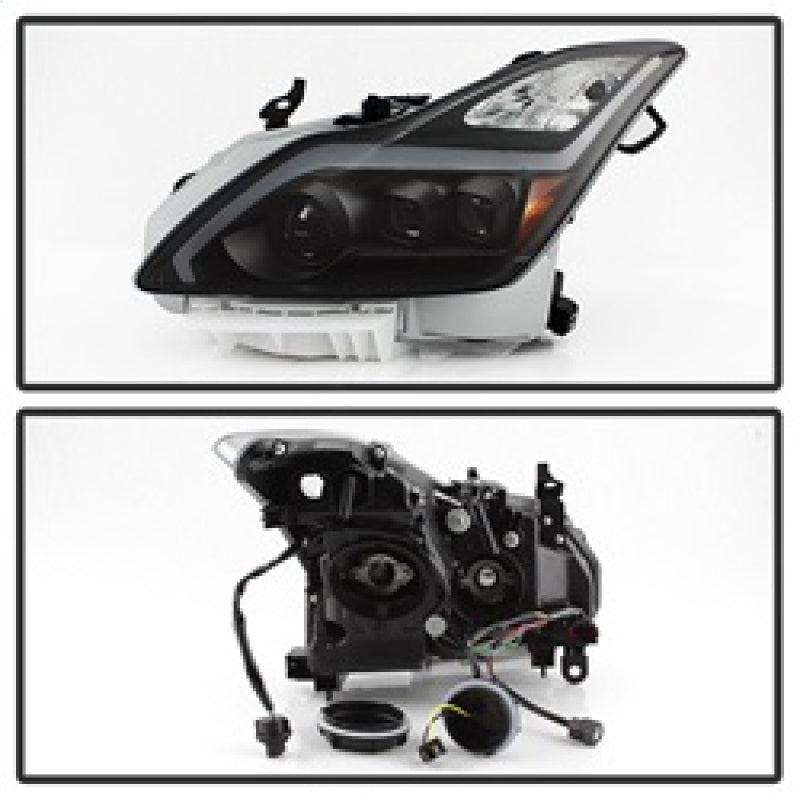 SPYDER xTune Infiniti G37 Coupe (non-AFS) 08-15 Projector Headlights - Black PRO-JH-IG3708-2D-LB-BK 9039331