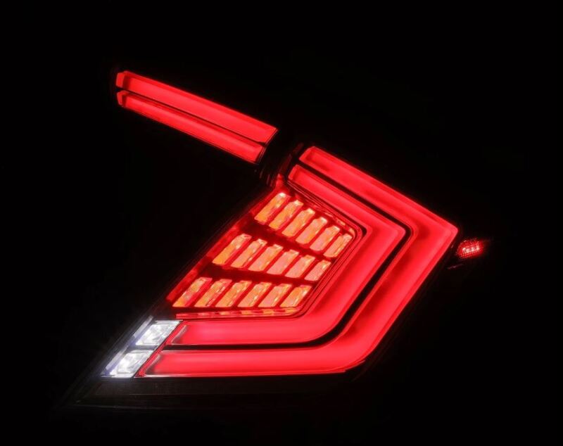 AlphaRex 16-21 Honda Civic Hatchback / Type-R FK8 Nova-Series LED Tail Lights - Clear Smoke 676040
