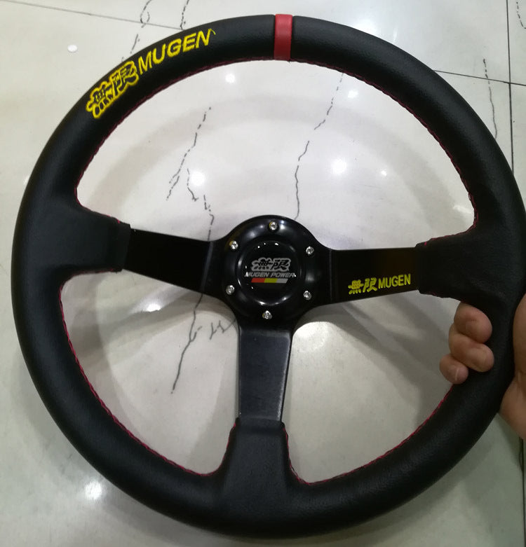 Leather deep dish Steering Wheel 14 inch