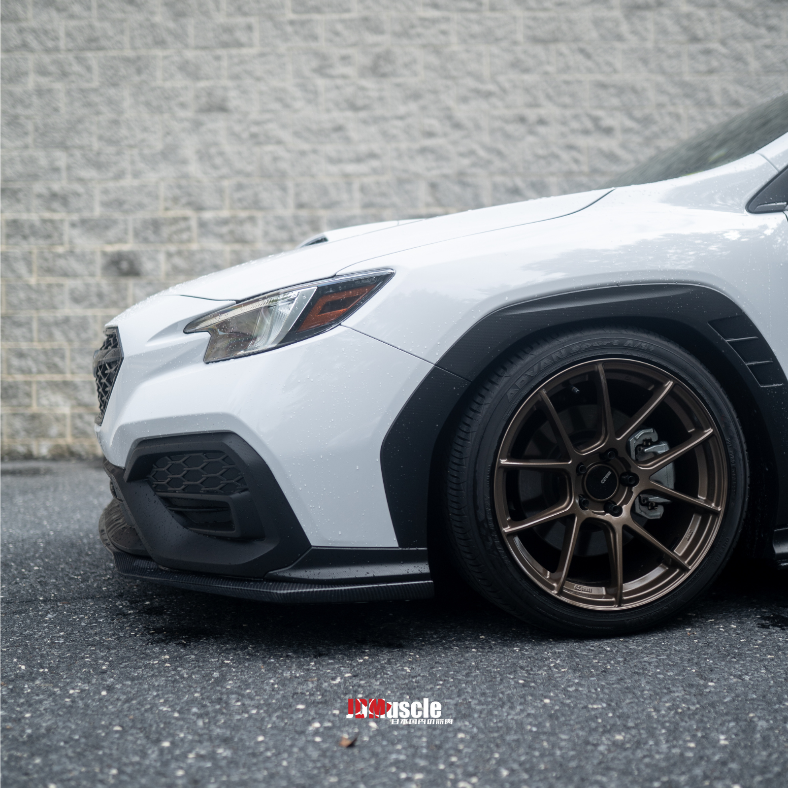 JDMuscle [22-25 WRX] Tanso Carbon Fiber Front Lip OE+ Style