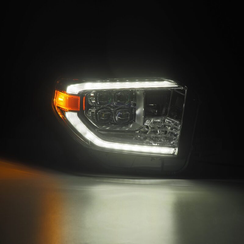 AlphaRex 14-21 Toyota Tundra NOVA LED Proj HL Chrome w/Actv Light & Seq. Sig + Switchback DRL 880831