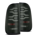 AlphaRex 97-03 Ford F150 / 99-16 Ford F250/F350/F450/F550 LUXX-Series LED Tail Lights - Black 658002