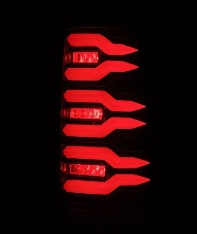 AlphaRex 99-06 Chevrolet Silverado/99-06 GMC Sierra LUXX-Series LED Tail Lights - Black/Red 620007