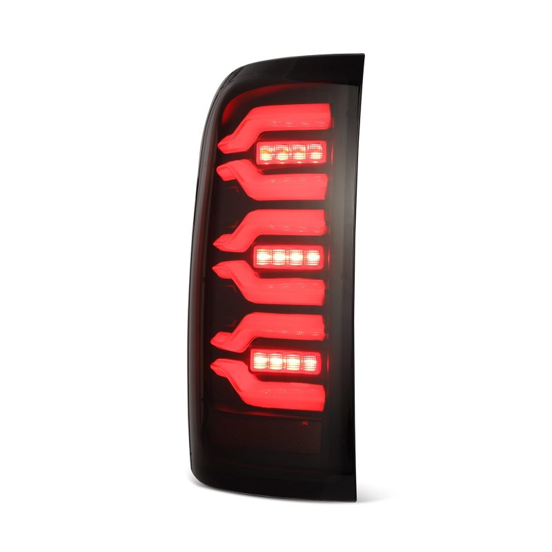 AlphaRex 14-18 Chevrolet Silverado Luxx-Series LED Tail Lights Black w/Activ Light/Seq Signal 620030