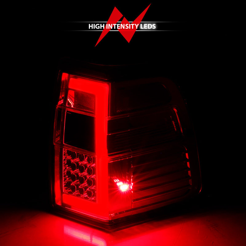 ANZO 07-17 For Expedition LED Taillights w/ Light Bar Chrome Housing Red/Clear Lens 311410