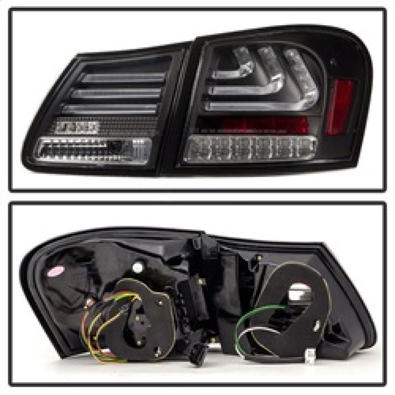 Spyder 07-11 Lexus GS 350 LED Tail Lights Black ALT-YD-LGS06-LED-BK 5082596