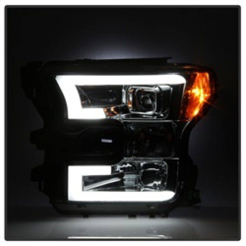 Spyder Ford F150 2015-2017 Projector Headlights - Light Bar DRL LED - Smoke PRO-YD-FF15015-LBDRL-SM 5083678