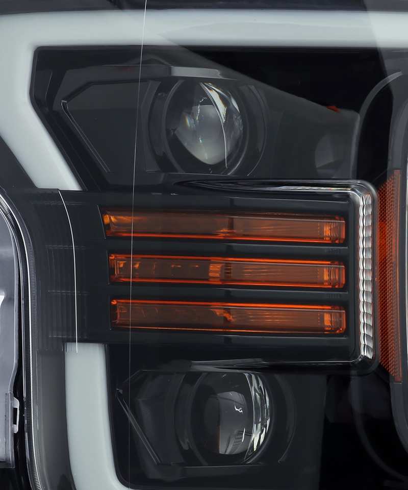 AlphaRex 18-19 Ford F-150 PRO-Series Proj Headlights Plank Style Gloss Blk w/Activ Light/Seq Signal 880188
