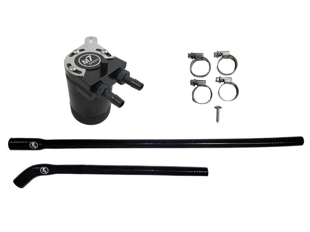 M7 Speed R55-R59 Mini Cooper Oil Catch Can Kit N18B Engine | Black Hoses