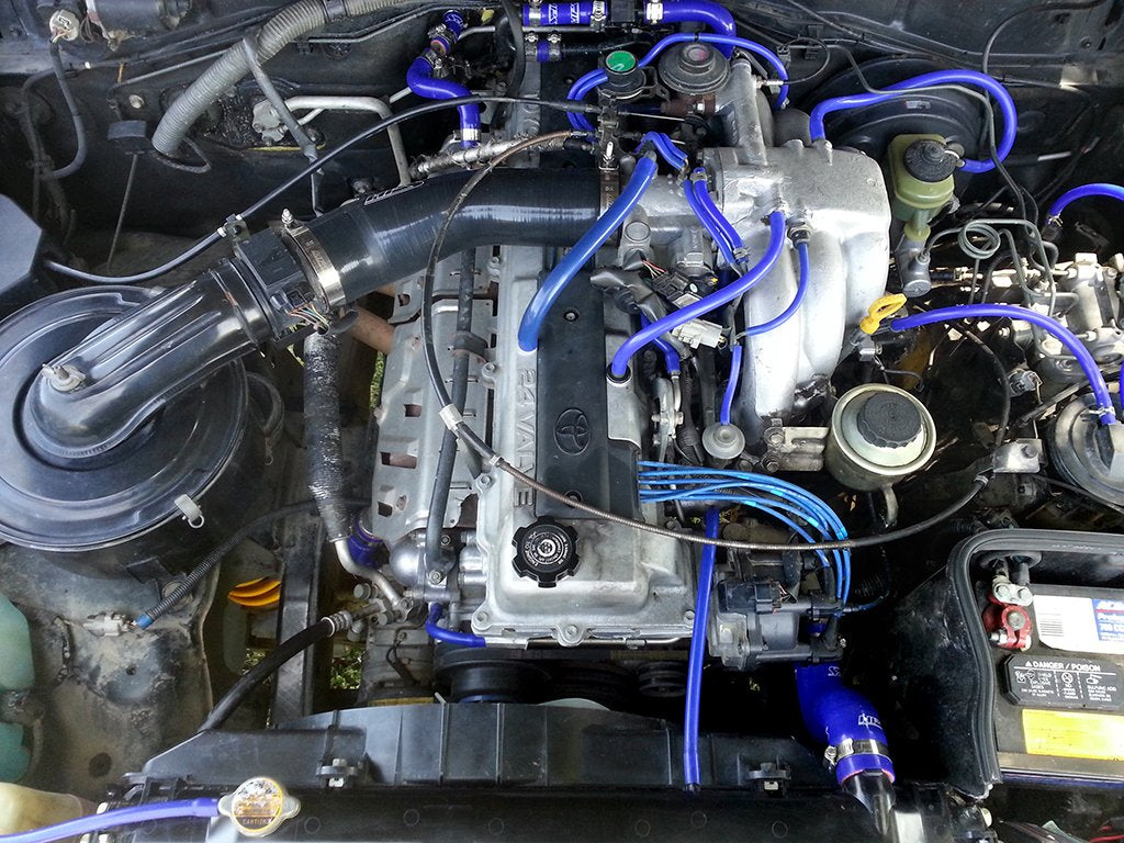 HPS Silicone Air Intake Kit Post MAF Hose Toyota 1995-1997 Land Cruiser FJ80 4.5L I6, 57-1289