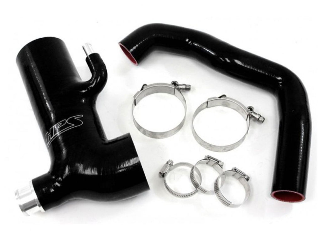 HPS Black Reinforced Silicone Post MAF Air Intake Hose + Sound Tube 2pc Kit Subaru 13-16 BRZ