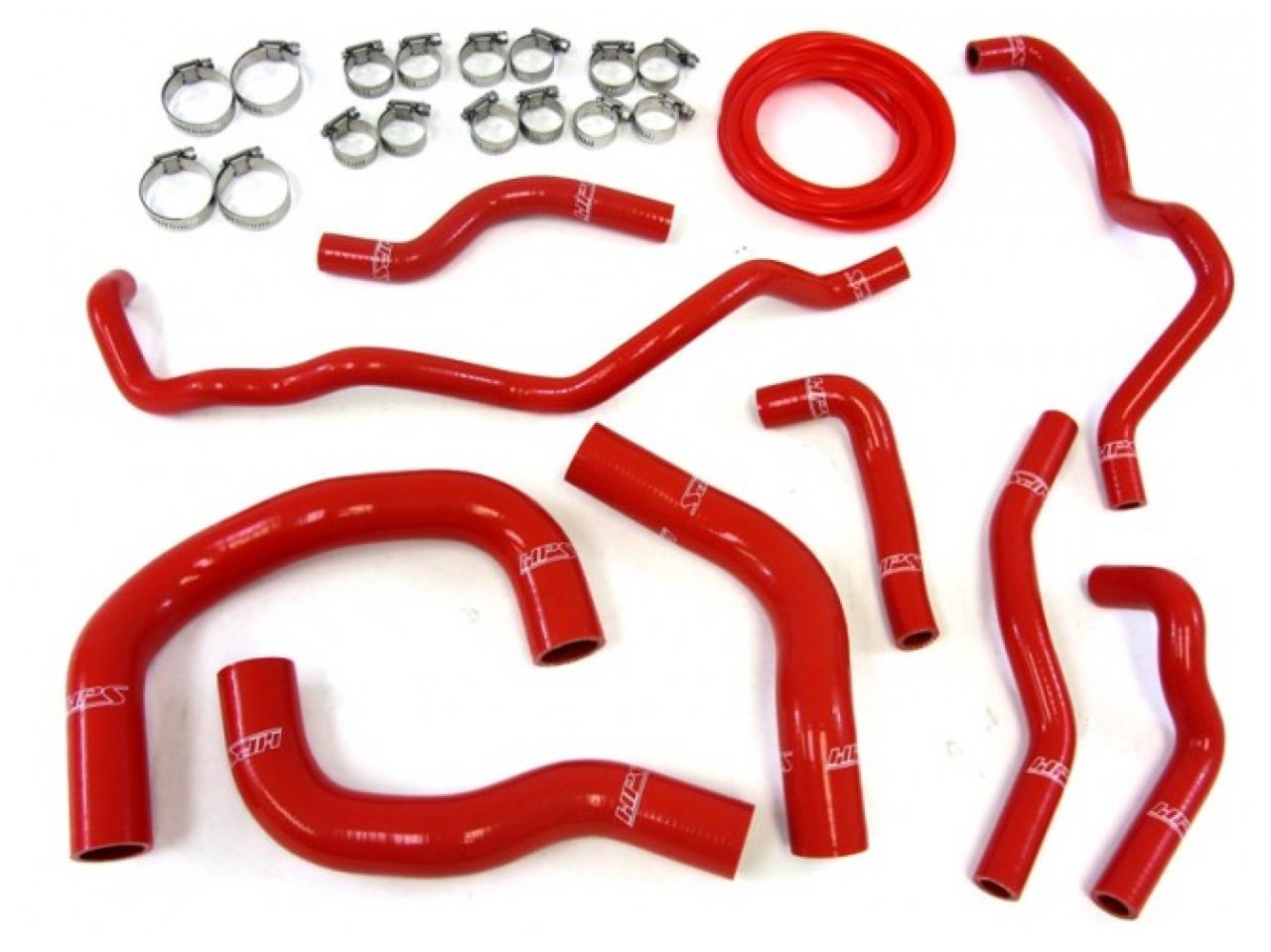 HPS Reinforced Red Silicone Radiator + Heater Hose Kit Coolant Scion 08-14 iQ 1.3L