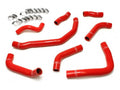 HPS Red Reinforced Silicone Coolant Hose Complete kit (8pc) front radiator + rear engine Toyota 90-99 MR2 3SGTE Turbo