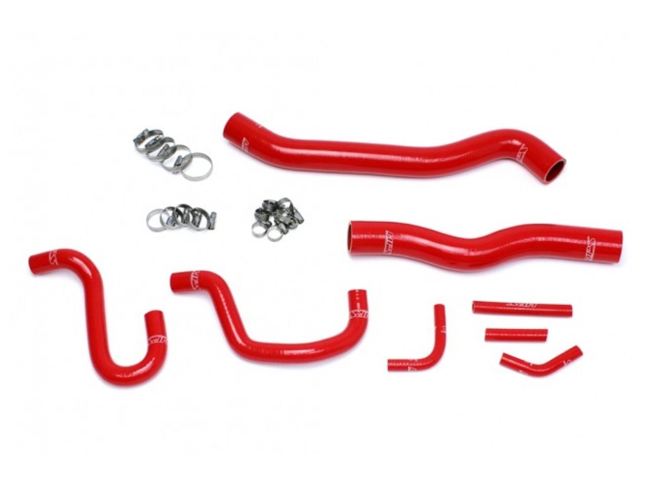 HPS Reinforced Red Silicone Radiator + Heater Hose Kit Coolant Hyundai 12-16 Genesis Coupe 3.8L V6 Left Hand Drive