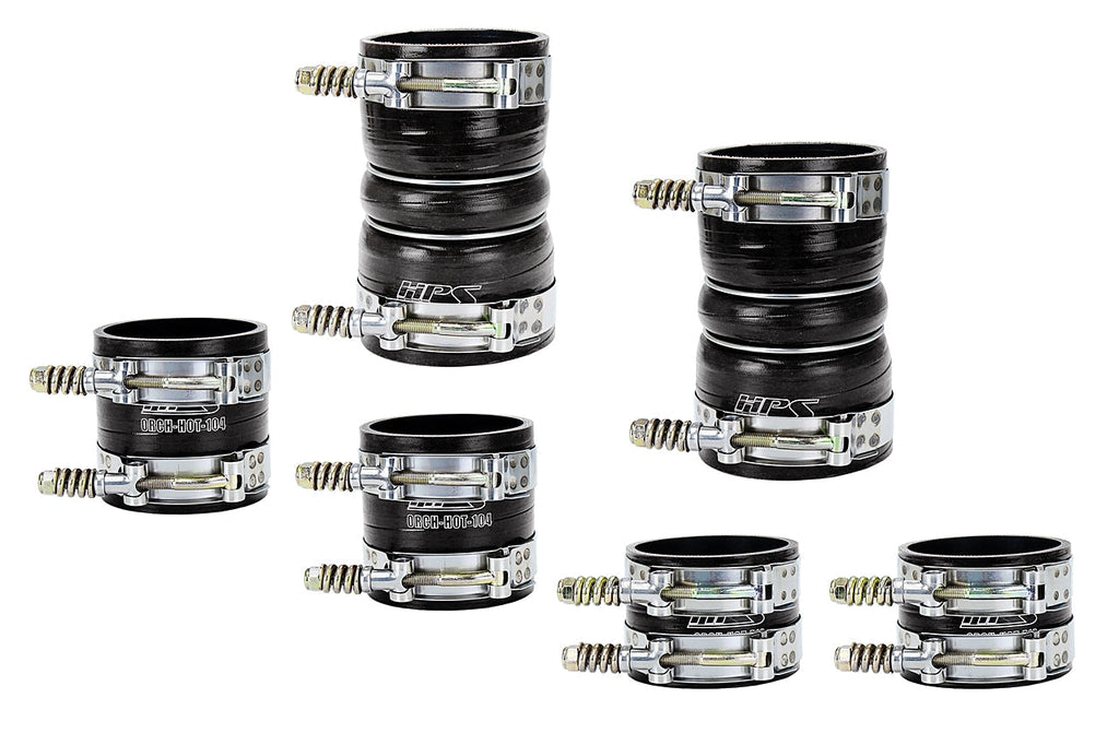 HPS High Temp Reinforced Silicone Intercooler Hose Boots Kit Ford Late 1999 - 2003 F250 Superduty 7.3L PowerStroke Diesel