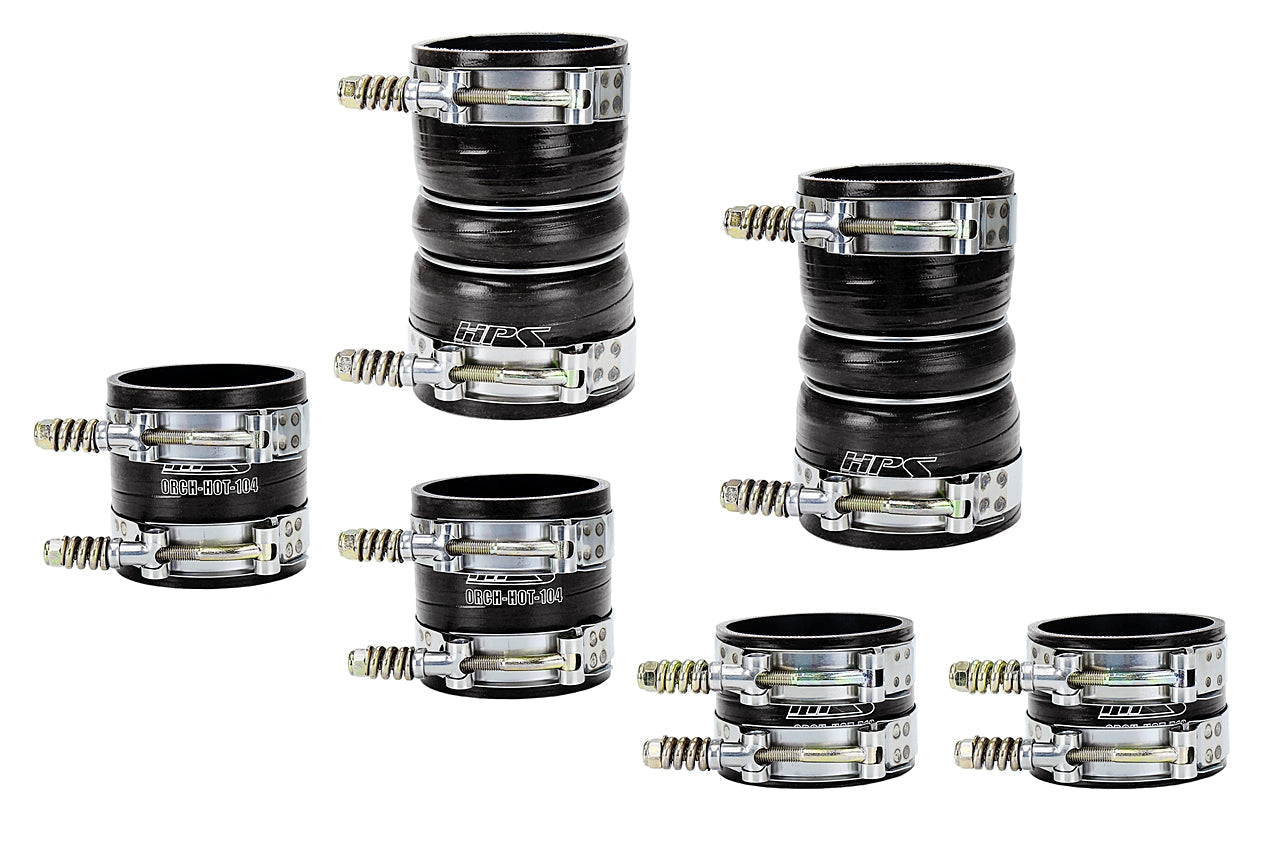 HPS High Temp Reinforced Silicone Intercooler Hose Boots Kit Ford Late 1999 - 2003 F250 Superduty 7.3L PowerStroke Diesel