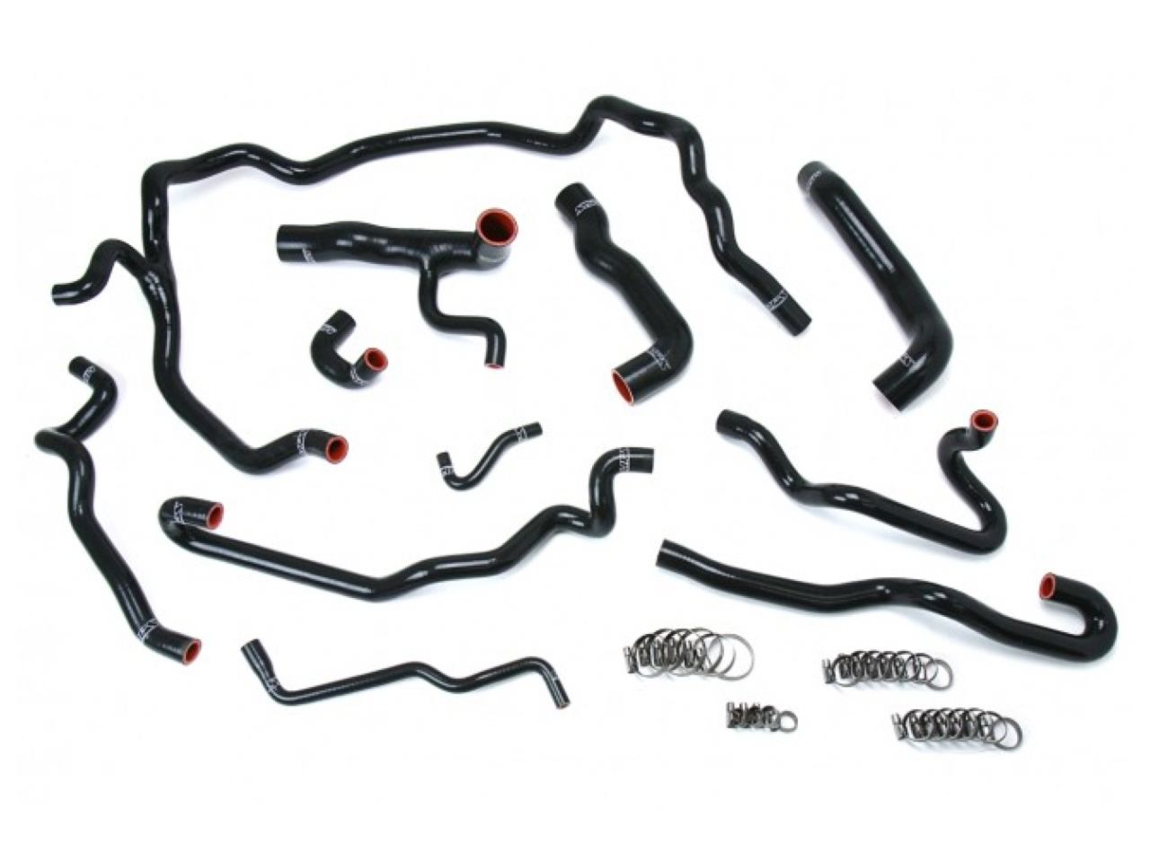 HPS Black Reinforced Silicone Radiator + Heater Hose Kit Coolant BMW 04-05 530i E60 Left Hand Drive