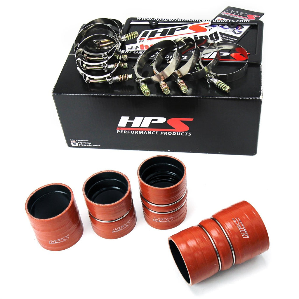 HPS High Temp Aramid Reinforced Silicone Intercooler Hose Boots Kit Ford 2008-2010 F250 Superduty 6.4L V8 Powerstroke Diesel Turbo