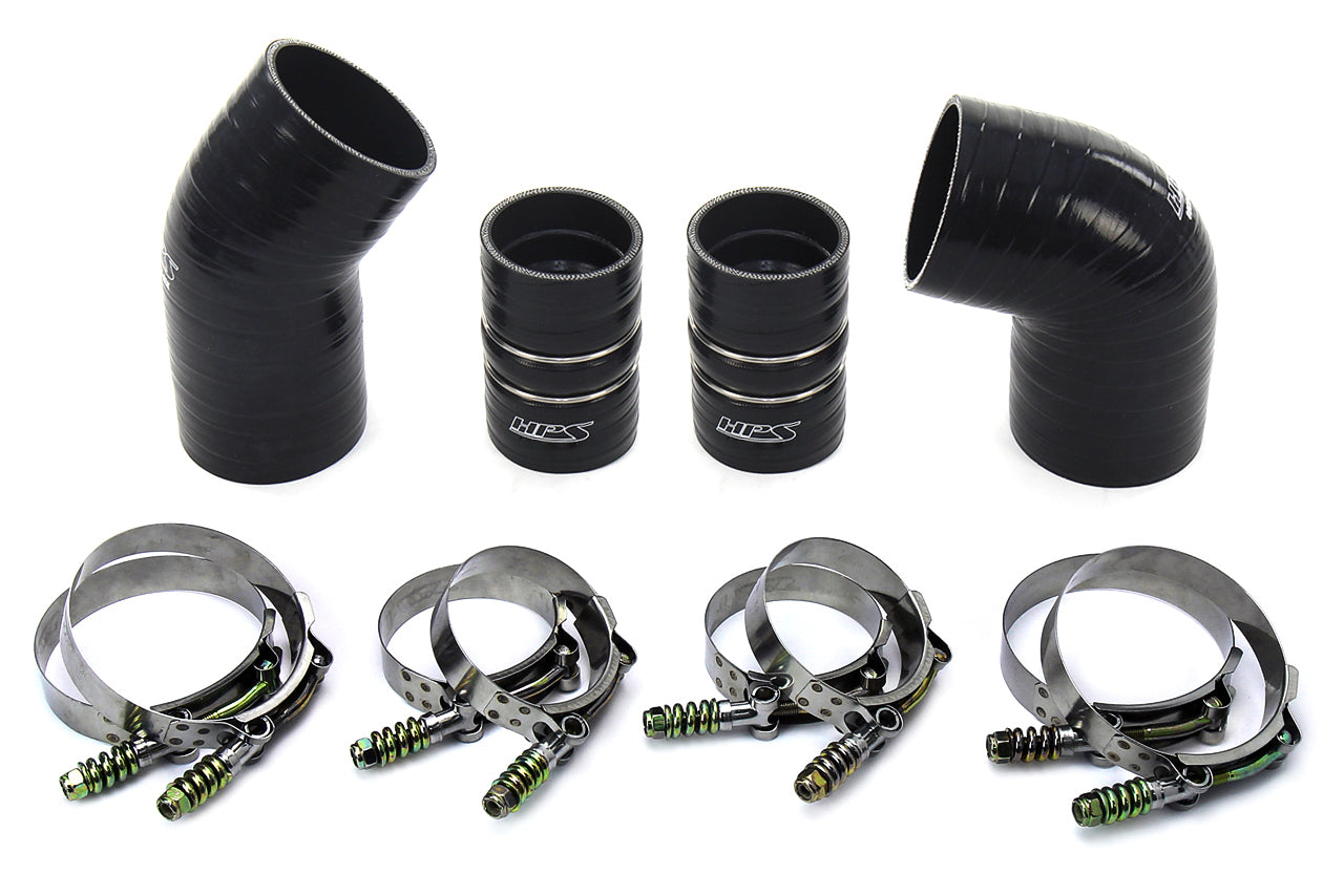 HPS High Temp Aramid Reinforced Silicone Intercooler Hose Boots Kit Chevy 2004.5 - 2005 Silverado 3500 HD 6.6L Duramax LLY Diesel