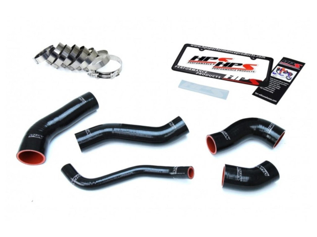 HPS Black Reinforced Silicone Intercooler Hose Kit Hyundai 13-17 Veloster 1.6L Turbo