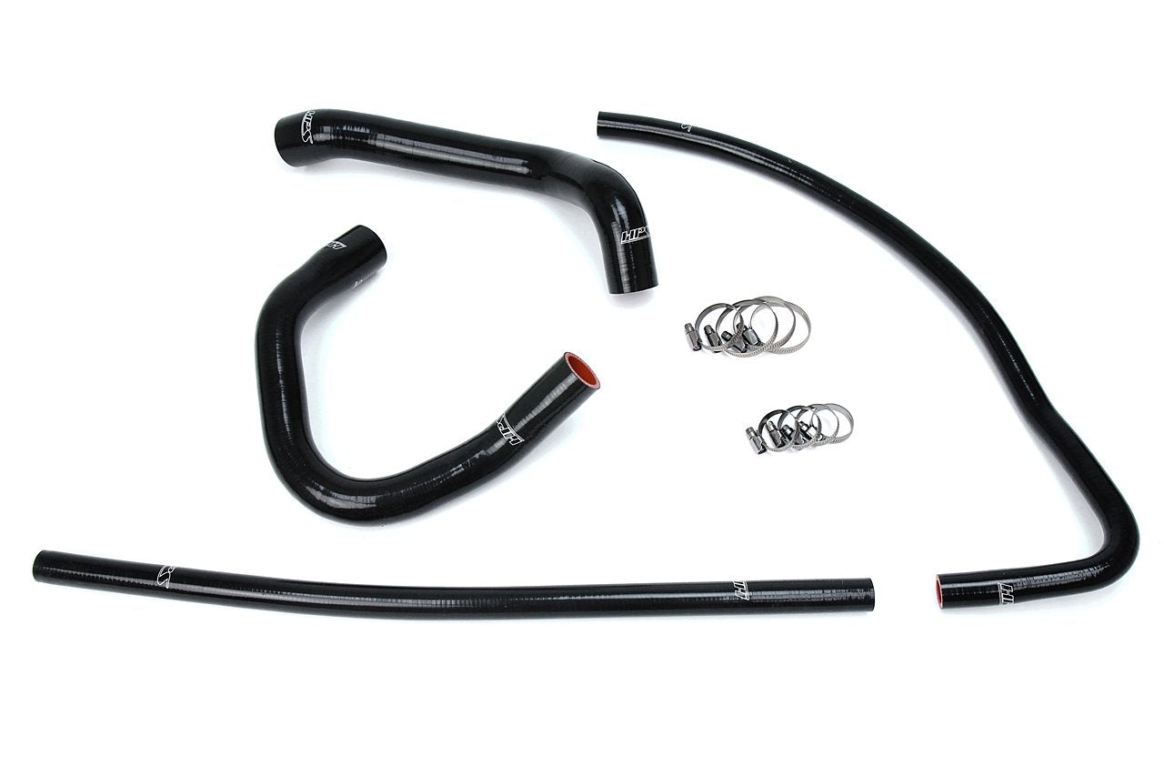 HPS Black Reinforced Silicone Radiator + Heater Hose Kit Jeep 93-98 Grand Cherokee 4.0L I6 Left Hand Drive