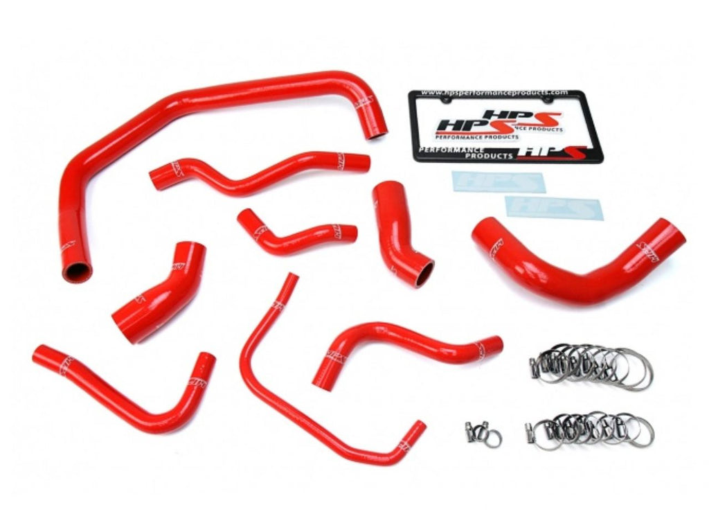 HPS Red Reinforced Silicone Radiator Hose Kit For Ford 03-04 Mustang SVT