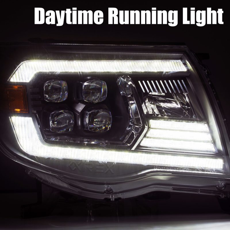 AlphaRex 05-11 Toyota Tacoma NOVA LED Projector Headlights Plank Style Chrome w/Activation Light/DRL 880743