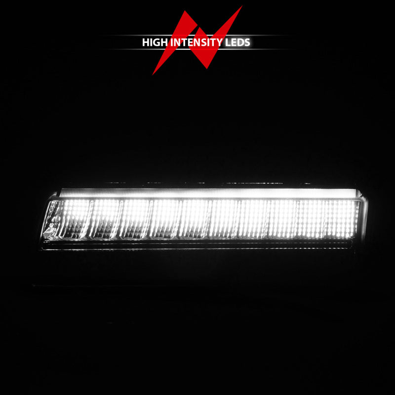 ANZO 2018-2021 Jeep Wrangler LED Side Markers Chrome Housing Smoke Lens w/ Seq. Signal Low Config 511087