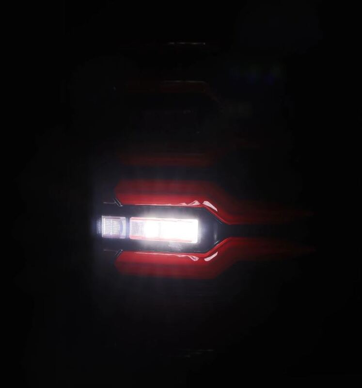 AlphaRex 07-14 Chevrolet Silverado 1500/2500HD/3500HD Luxx-Series LED Tail Lights Black/Red 620000