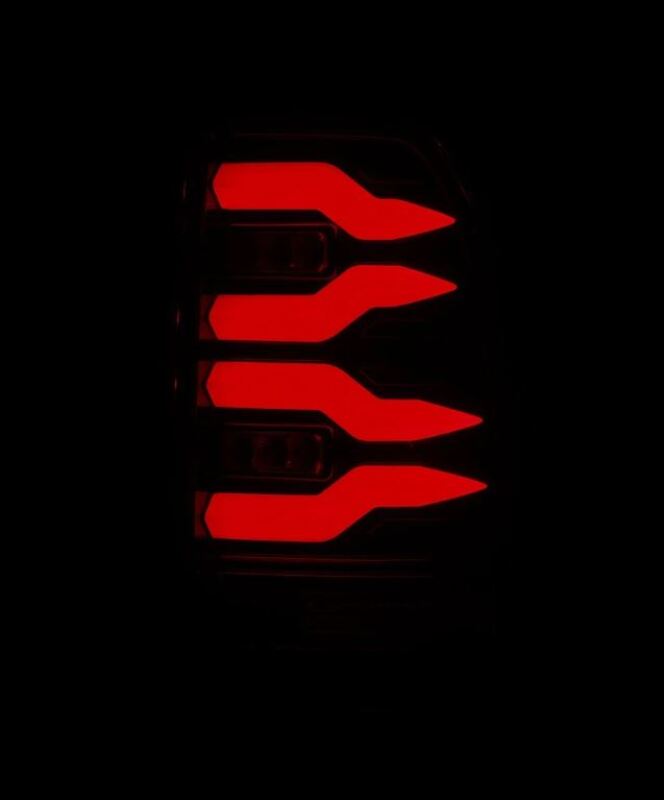AlphaRex 97-03 Ford F150 / 99-16 Ford F250/F350/F450/F550 LUXX-Series LED Tail Lights - Black 658002