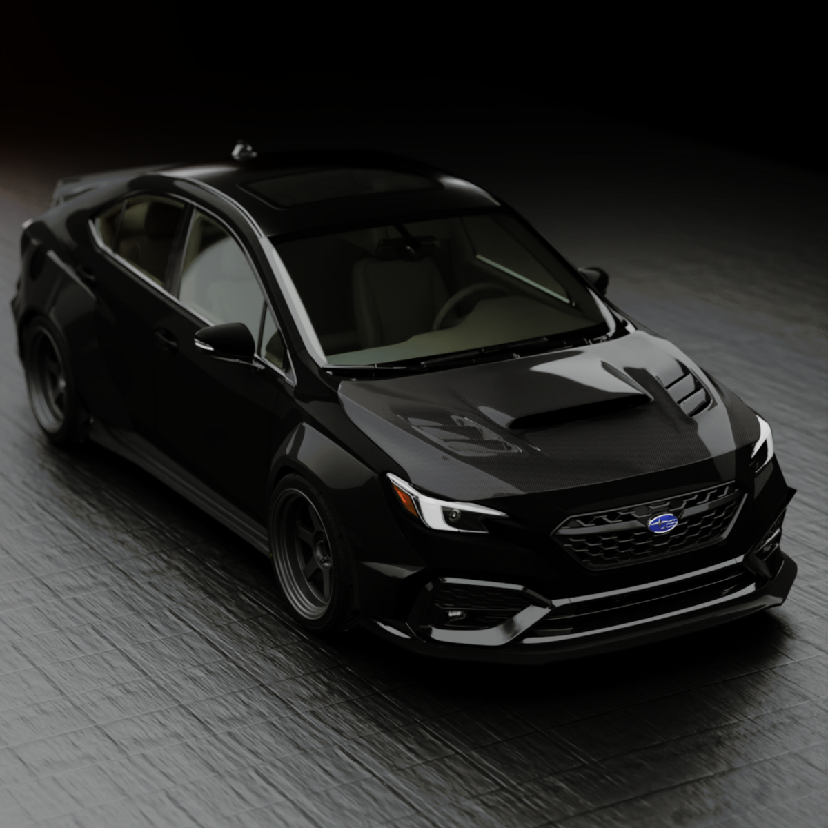 JDMuscle [22-25 WRX] Kogeki Style Front Lip
