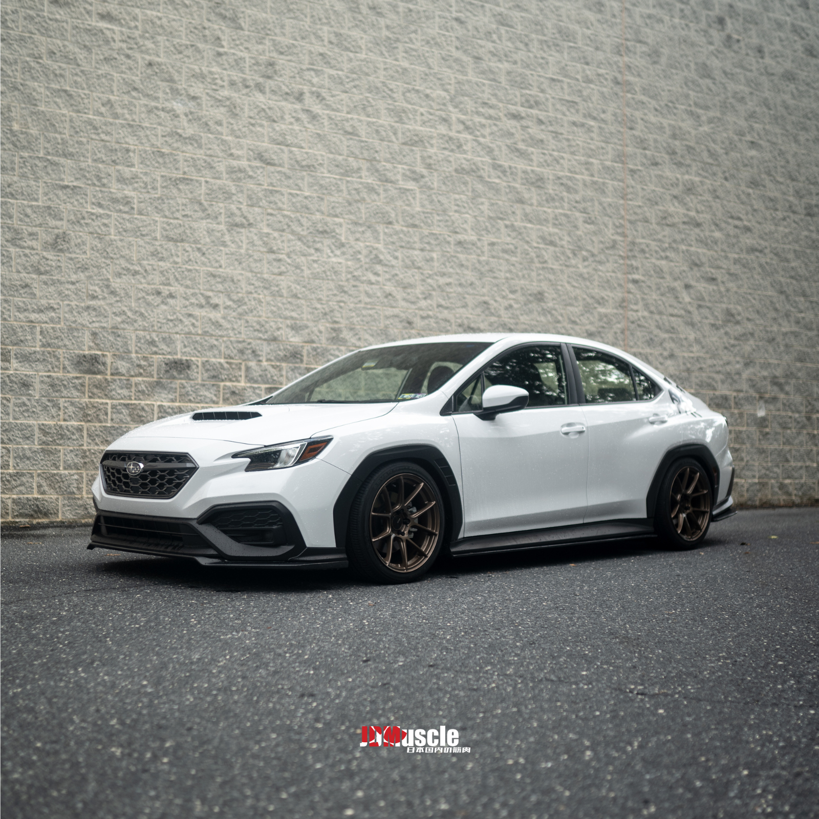 JDMuscle [22-25 WRX] Tanso Carbon Fiber Front Lip OE+ Style