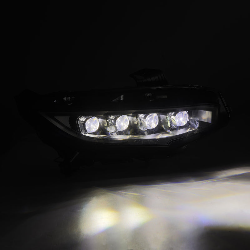 AlphaRex 16-21 Honda Civic NOVA-Series LED Proj Headlights Alpha-Black w/Actv Lgt & Seq.Sig / SB DRL 880492