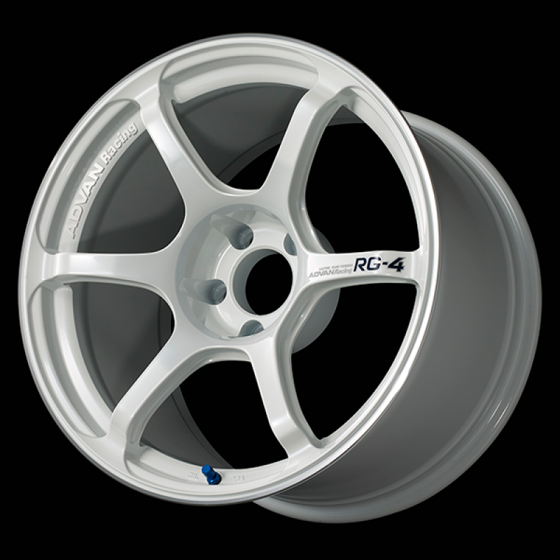 Advan RG-4 17x9.5 / +35 Offset / 5x114.3 / 73mm Bore / Racing White Metallic and Ring YA47J35EWMR