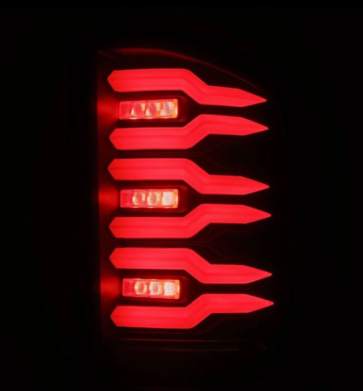 AlphaRex 07-14 Chevrolet Silverado 1500/2500HD/3500HD Luxx-Series LED Tail Lights Blk w/Smoked Lens 620080