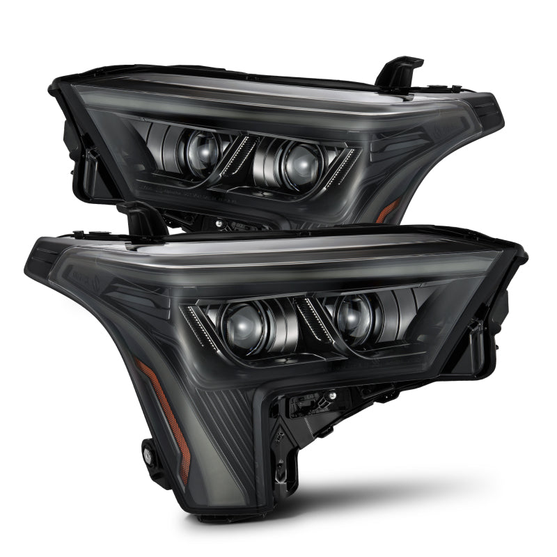AlphaRex 22-23 Toyota Tundra LUXX-Series Headlights Alpha-Black w/Amber DRL - Req 810029 OR 810030 880873