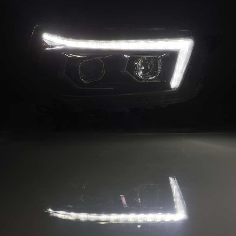 AlphaRex 10-13 Toyota 4Runner PRO-Series Projector Headlights Plank Style Black w/Seq Signal/DRL 880755