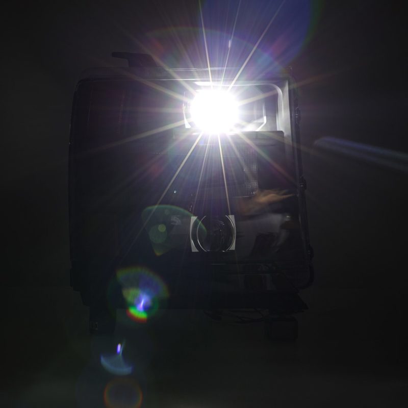 AlphaRex 16-18 Chevy 1500HD LUXX LED Proj Headlights BK w/Seq Actvn Light / SeqSig (Req PN 810023) 880234